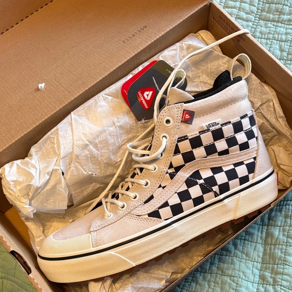 Vans New in Box Sk8-Hi Checkerboard Shoes - Picture 1 of 3